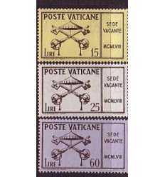 Sellos - Países - Vaticano - Terrestre - Pio XII - 1956-1958 - 265/67 - *** - Sede vacante