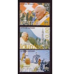 Sellos - Países - Vaticano - Terrestre - 7-Benedicto XVI - 1383/85 - Viajes Juan Pablo II 