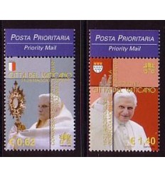 Sellos - Países - Vaticano - Terrestre - 7-Benedicto XVI - 1407/08 - *** - Viajes Benedicto XVI 