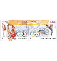 Sellos - Países - Francia - 1-Terrestre - 2010 - 4436/37 - *** - Olimpiada de invierno en VAncuver