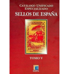 Catálogo Especializado de España. Tomo V. De Barcelona a Hojas Recuerdo. Edifil